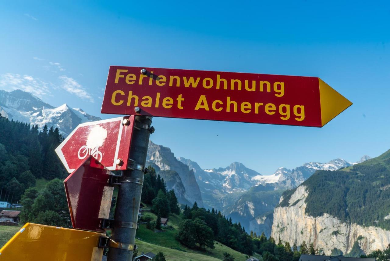 Chalet Acheregg Lägenhet Wengen Exteriör bild