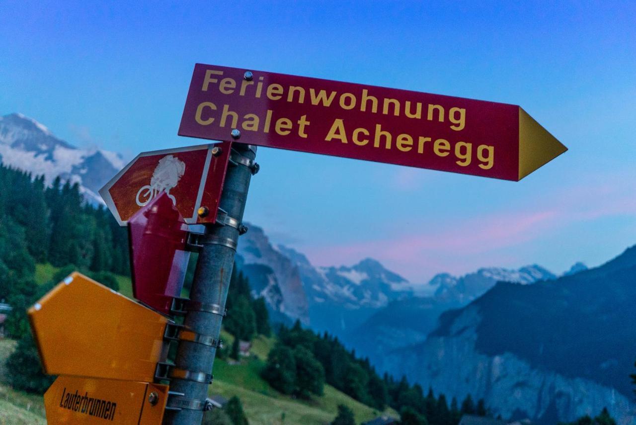 Chalet Acheregg Lägenhet Wengen Exteriör bild